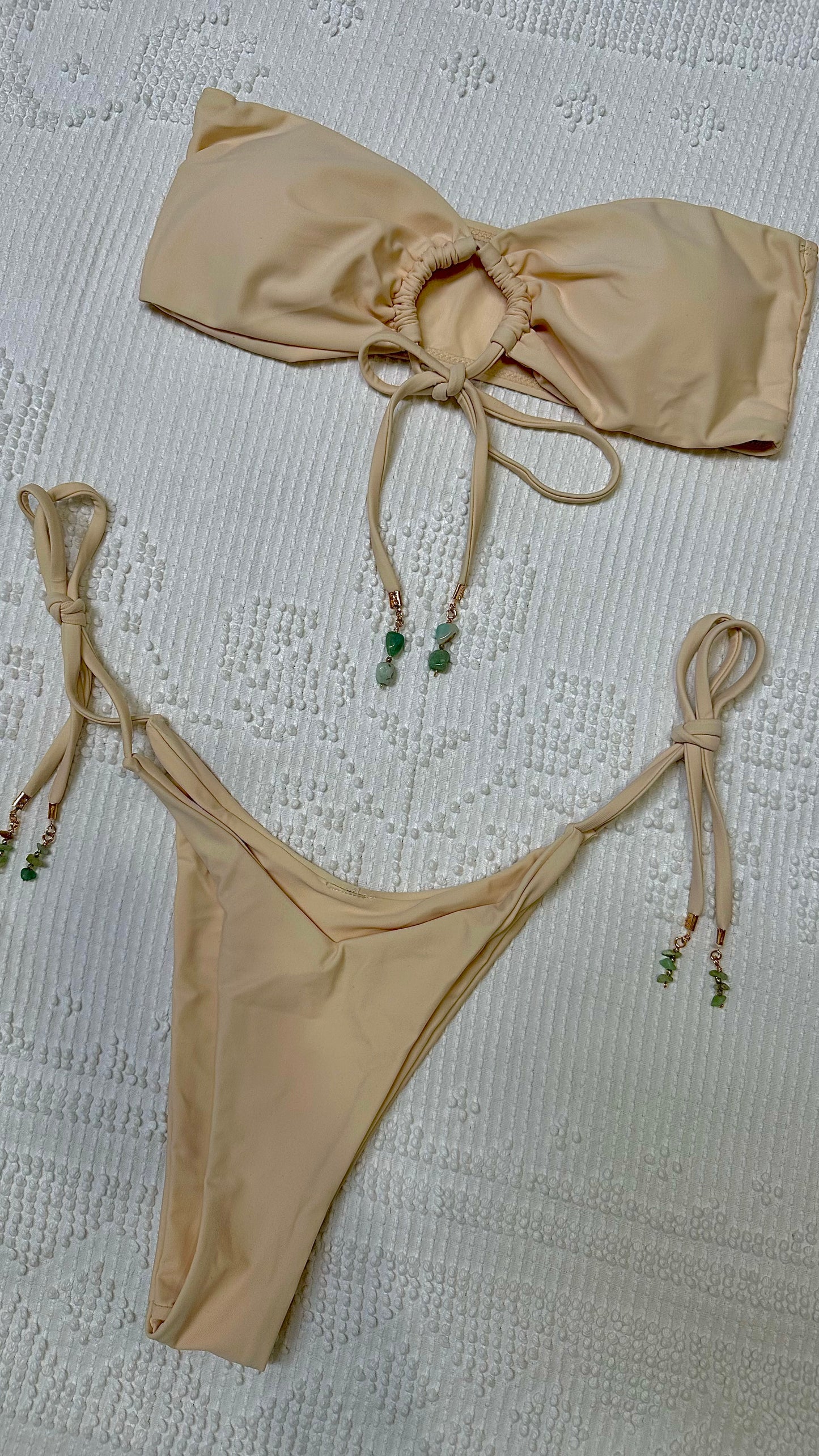 amazonite strapless bikini