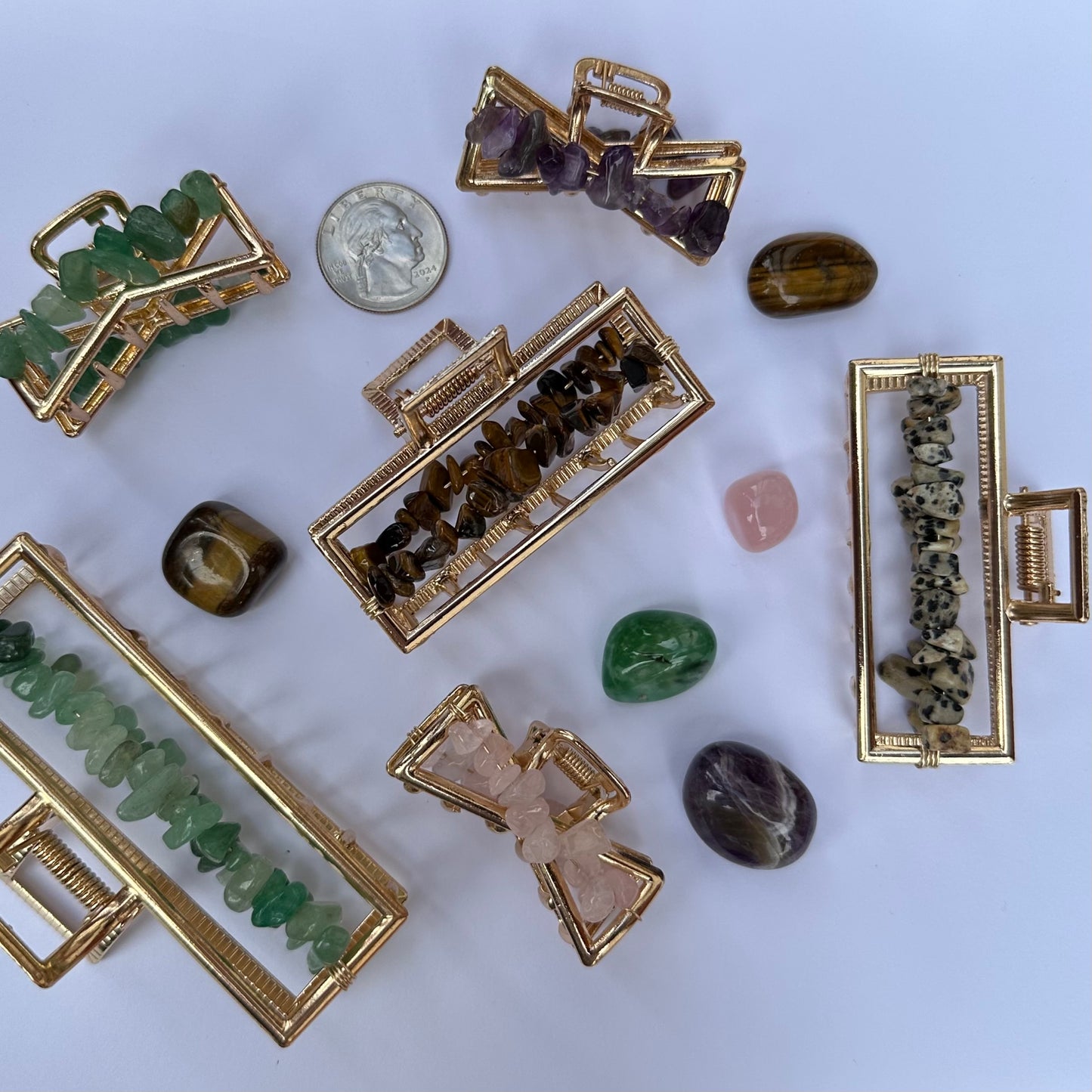 gemstone hair claw