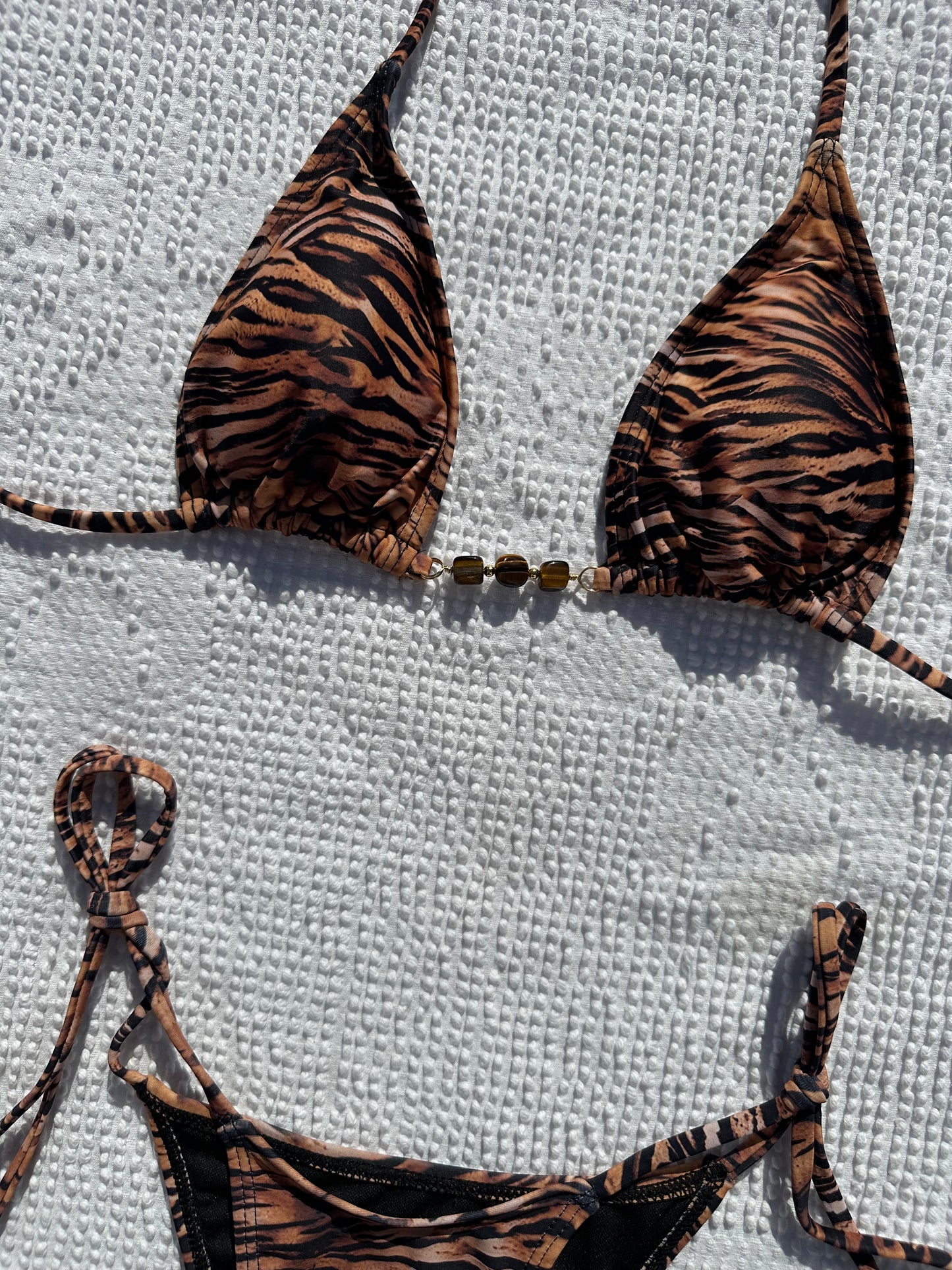 tiger print bikini set