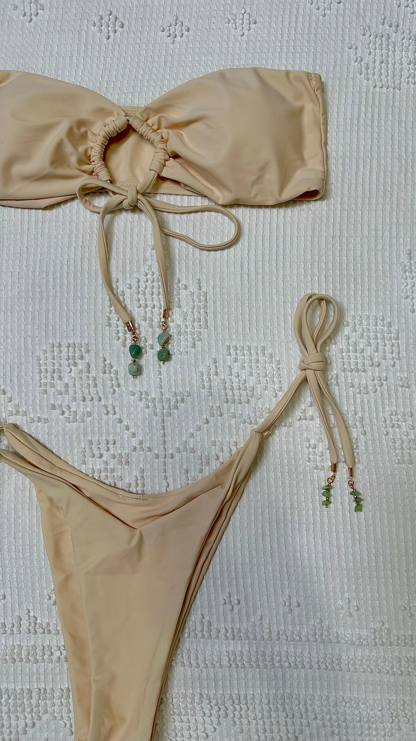 amazonite strapless bikini