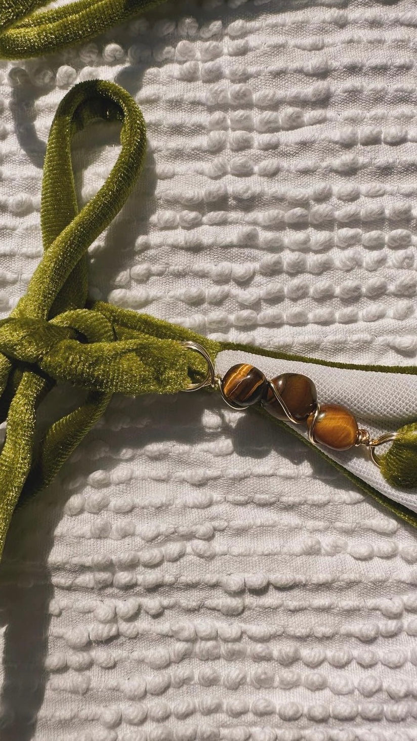 velvet tigers eye bikini set