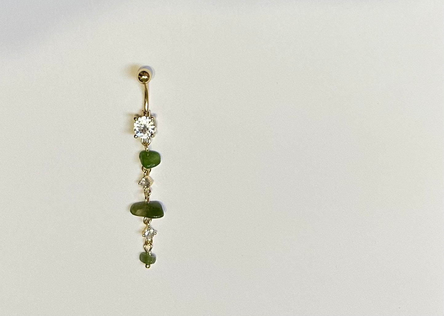 green aventurine belly ring