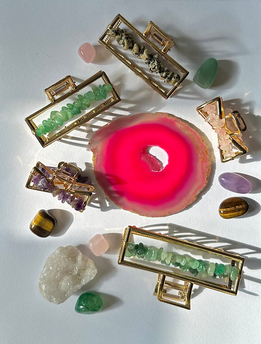 gemstone hair claw