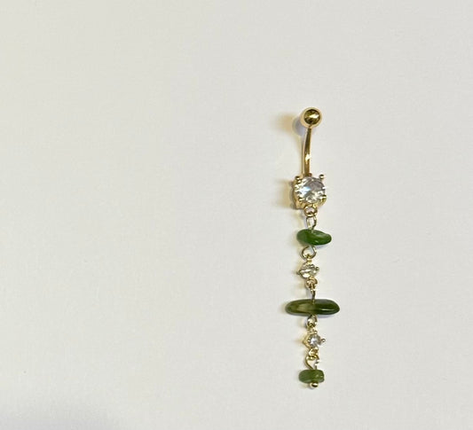 green aventurine belly ring